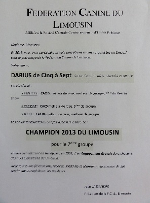 de cinq a sept - CHAMPION DU LIMOUSIN ...